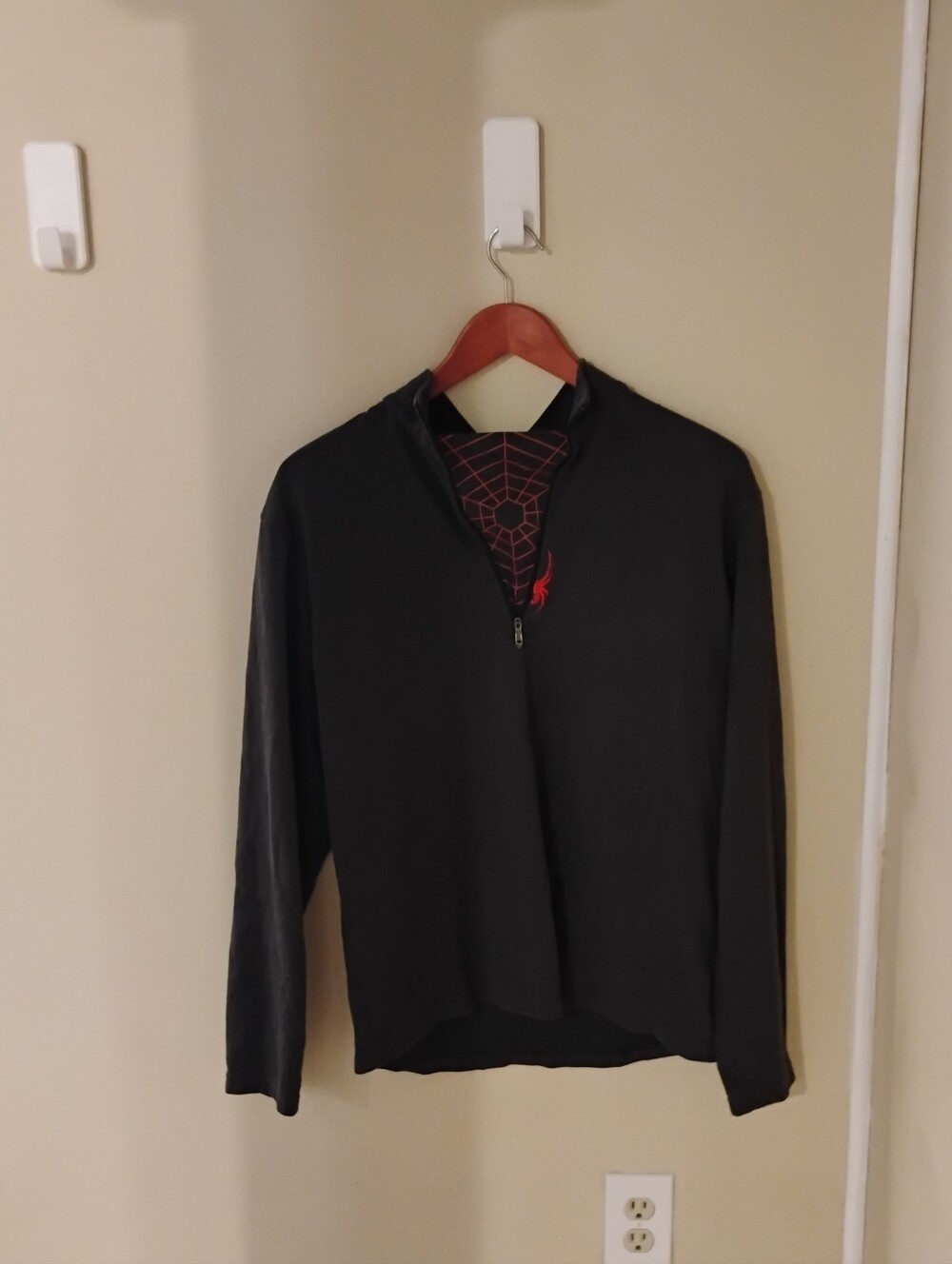 Spyder Mens Quarter Zip Pullover Long Sleeve Top Sz M